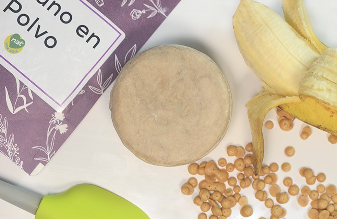 Rezept für festes Shampoo und Conditioner 2 in 1 - Banane & Mango